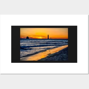 “Grand Haven Lighthouse at Sunset” Posters and Art